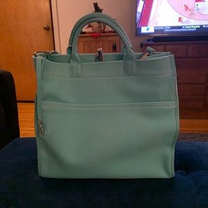 Tiffany & Co canvas and leather tote.